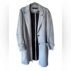 ZARA blue faux suede jacket XL